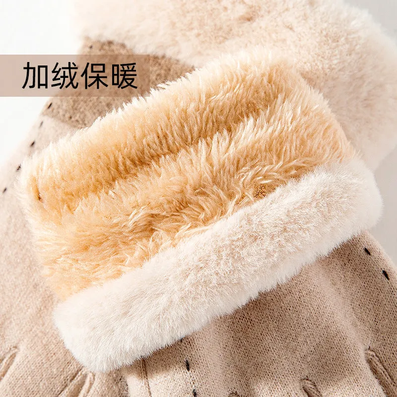 INSTOCK-Winter cashmere gloves for women