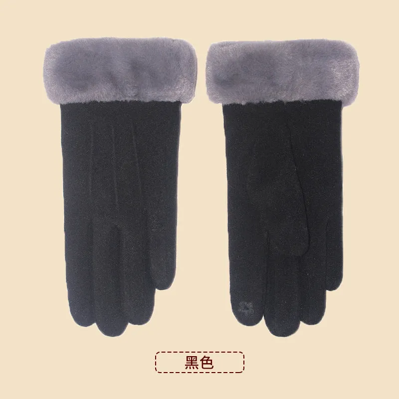 INSTOCK-Winter cashmere gloves for women