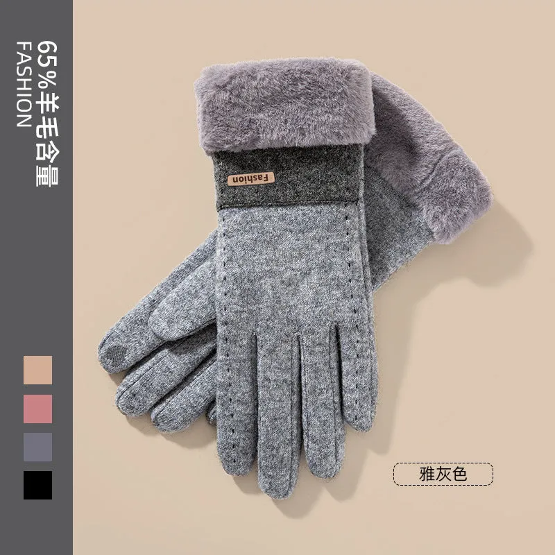 INSTOCK-Winter cashmere gloves for women