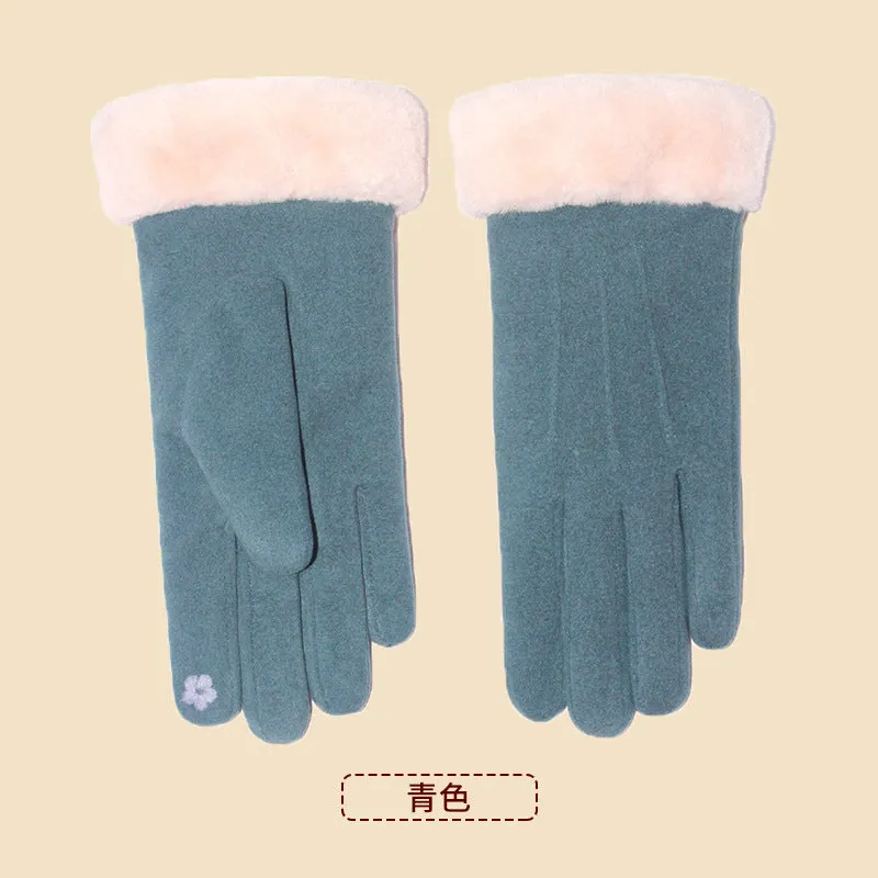 INSTOCK-Winter cashmere gloves for women
