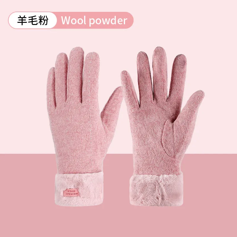 INSTOCK-Winter cashmere gloves for women