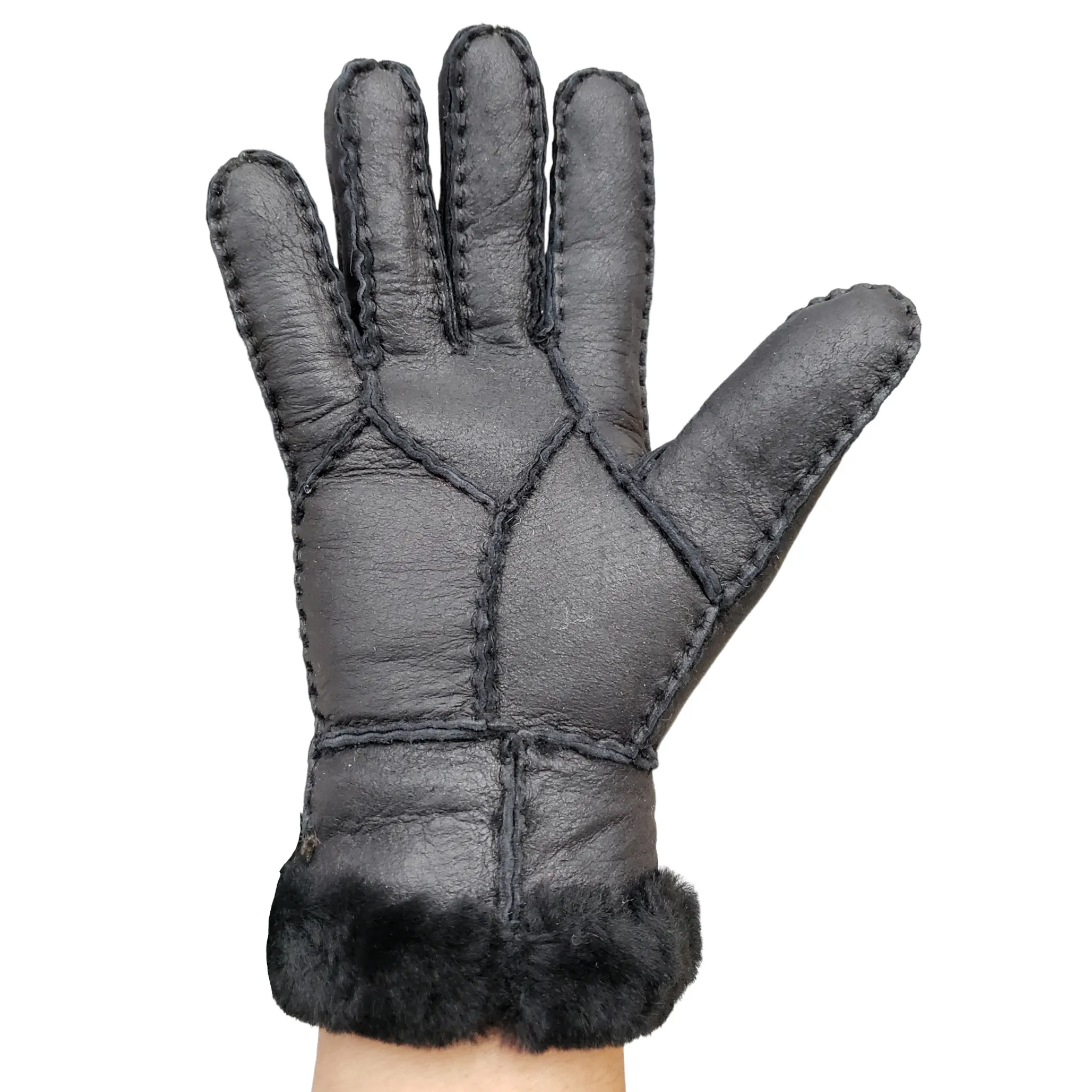 Insulated Faux Leather Winter Gloves