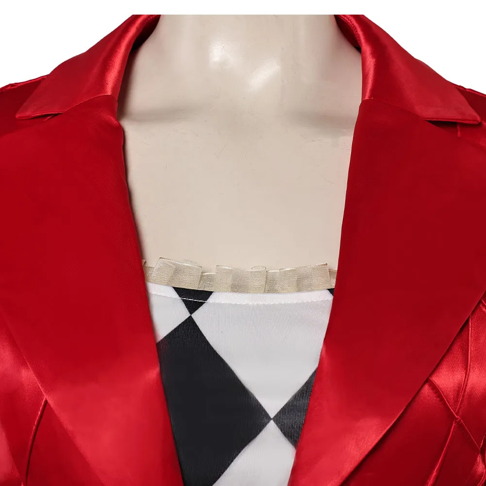 Joker 2 Harley Quinn Red Set Cosplay Costume Outfits Halloween Carnival Suit