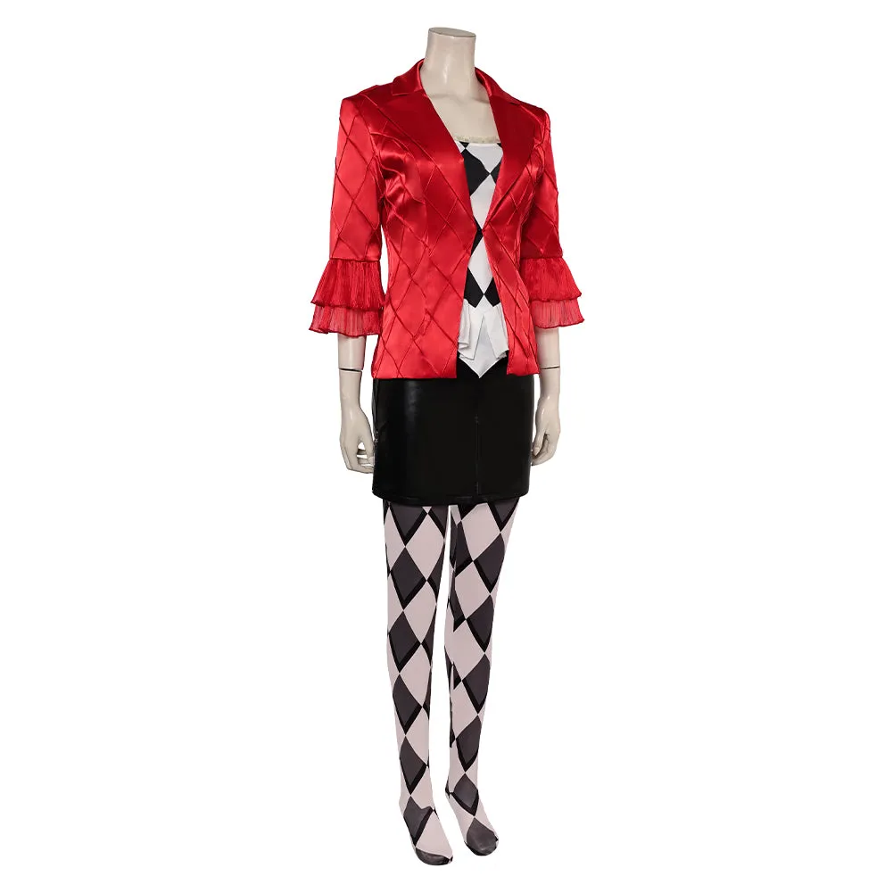 Joker 2 Harley Quinn Red Set Cosplay Costume Outfits Halloween Carnival Suit