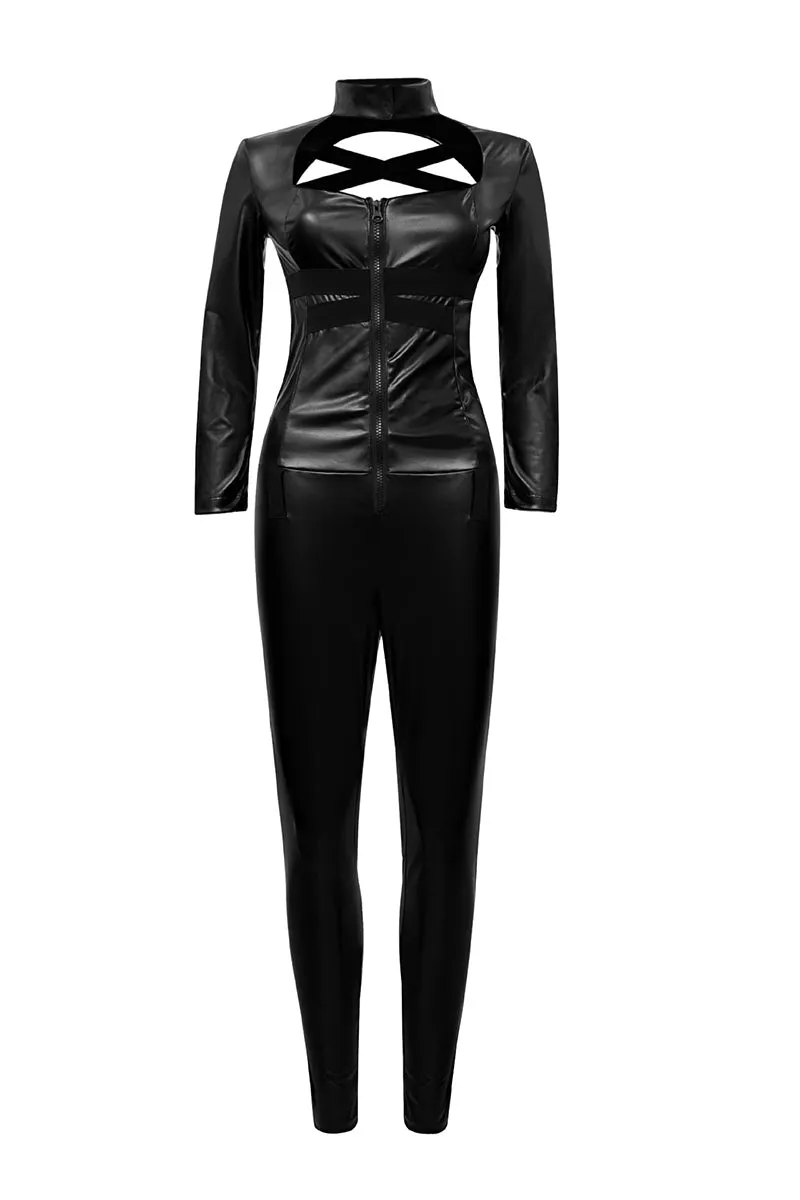 JS3482 Cat Women Costume Jumpsuits Set