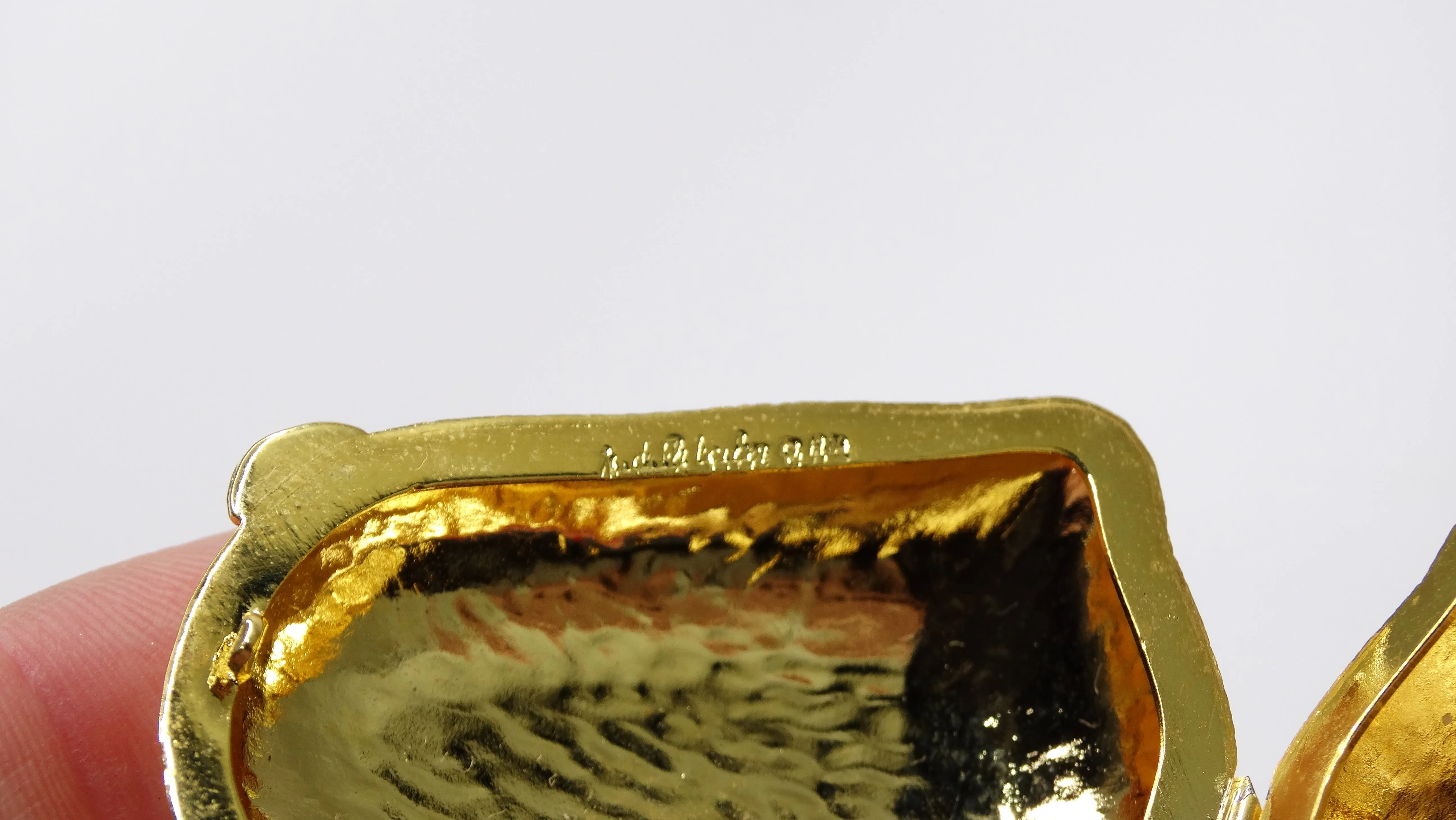 Judith Leiber Gold Tone Monkey Trinket Box
