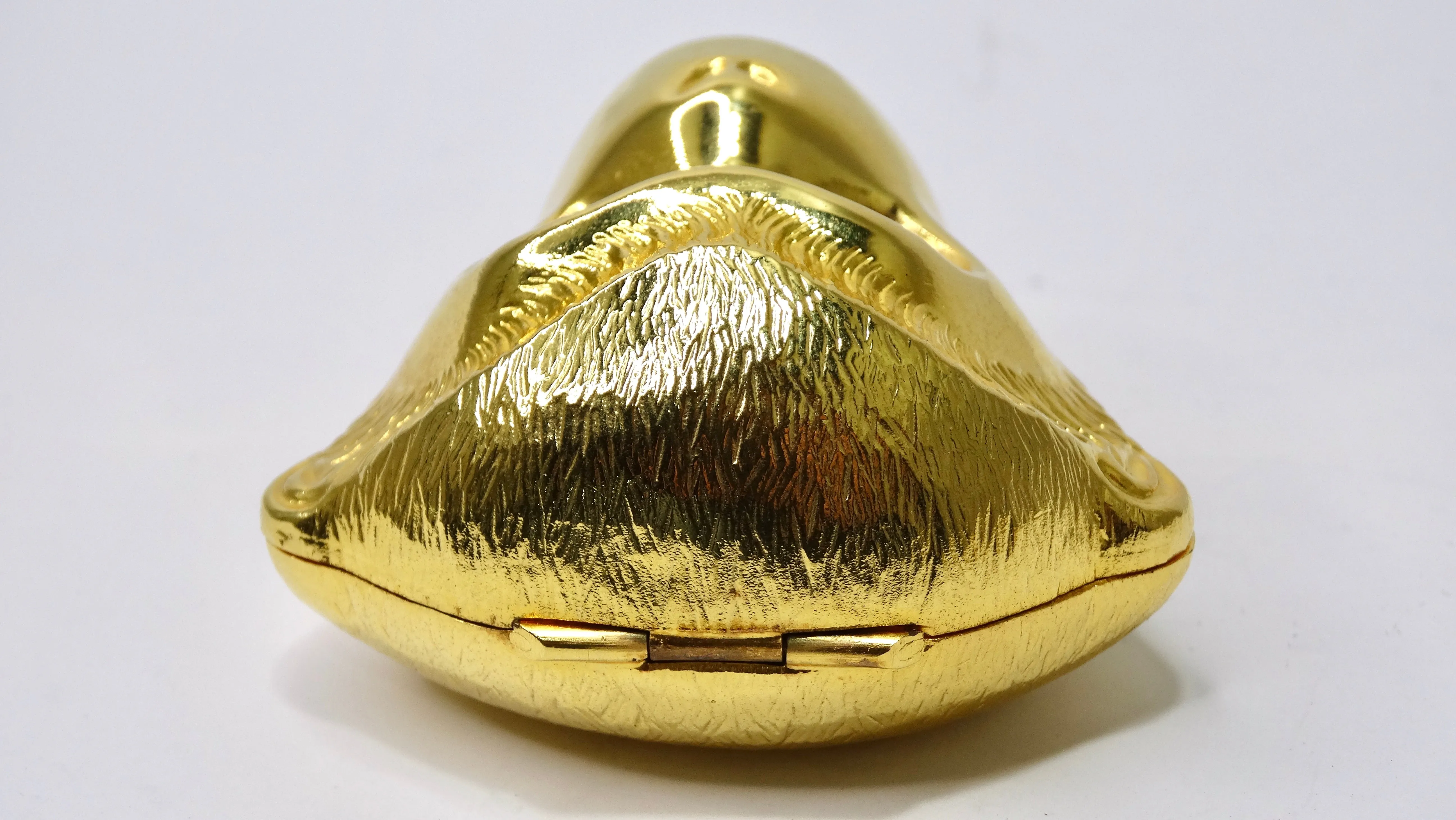 Judith Leiber Gold Tone Monkey Trinket Box