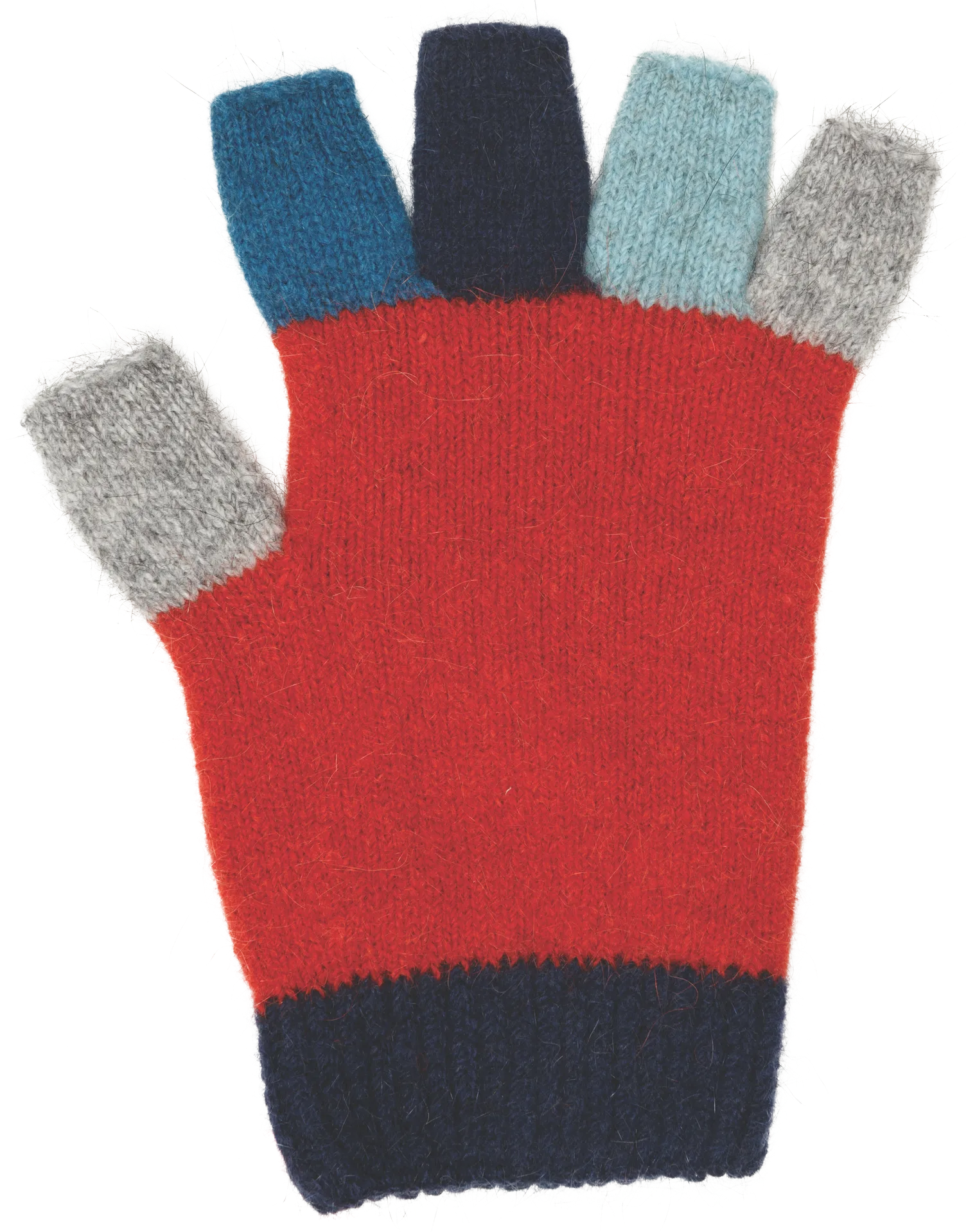Kids Multicolour Fingerless Gloves