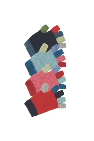 Kids Multicolour Fingerless Gloves