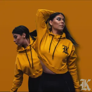 Kilo Kings Crop Hoodie (Mustard)