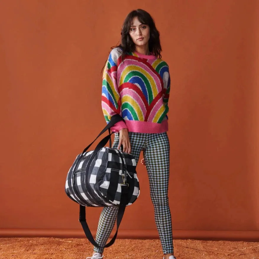 Kip&Co Duffle Bag | Black & White Gingham