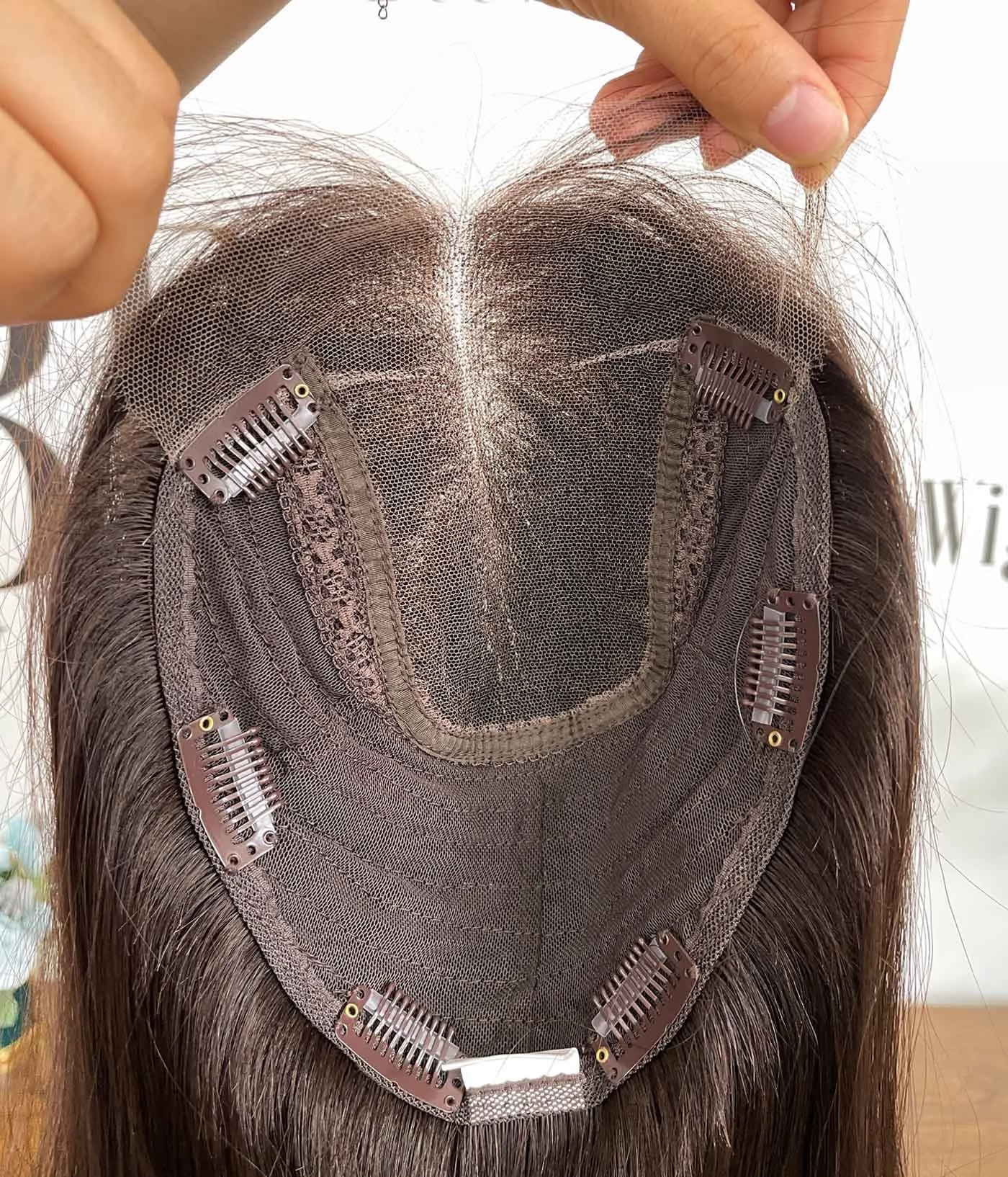 Kippah Fall Wig | 8×8 Swiss Lace Natural Unprocessed Hair Toppers for Women