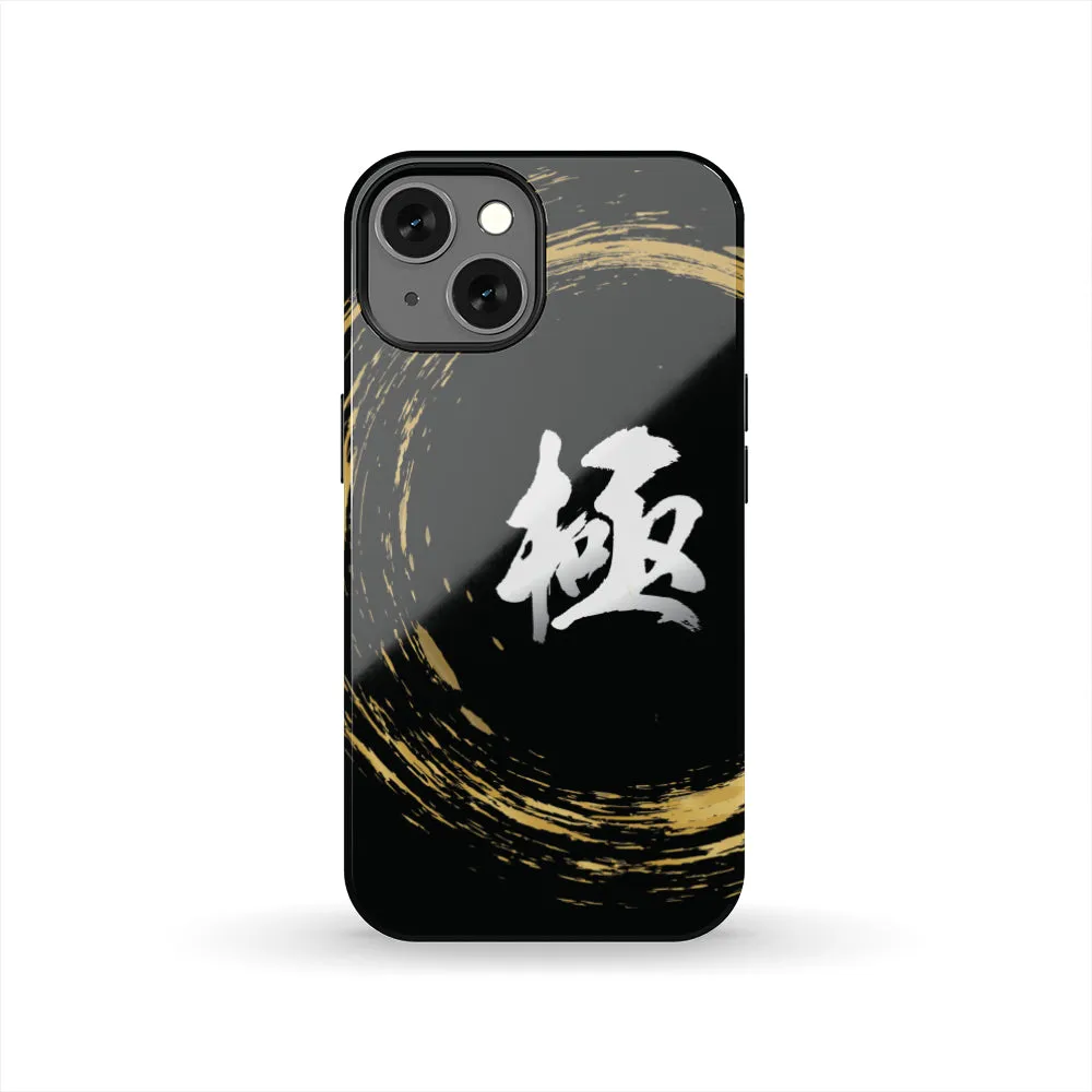 KIWAMI "EXTREME" KANJI Tough Phone Case - White/Gold