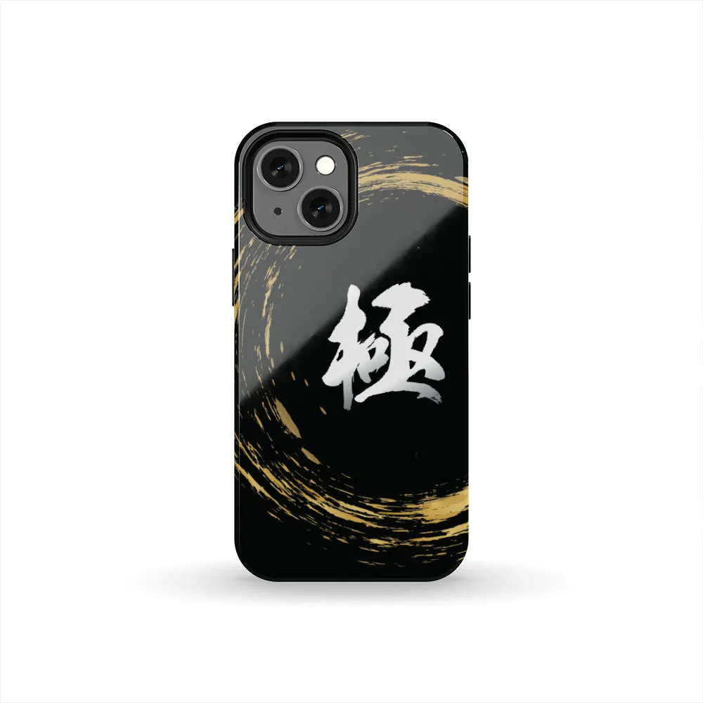 KIWAMI "EXTREME" KANJI Tough Phone Case - White/Gold