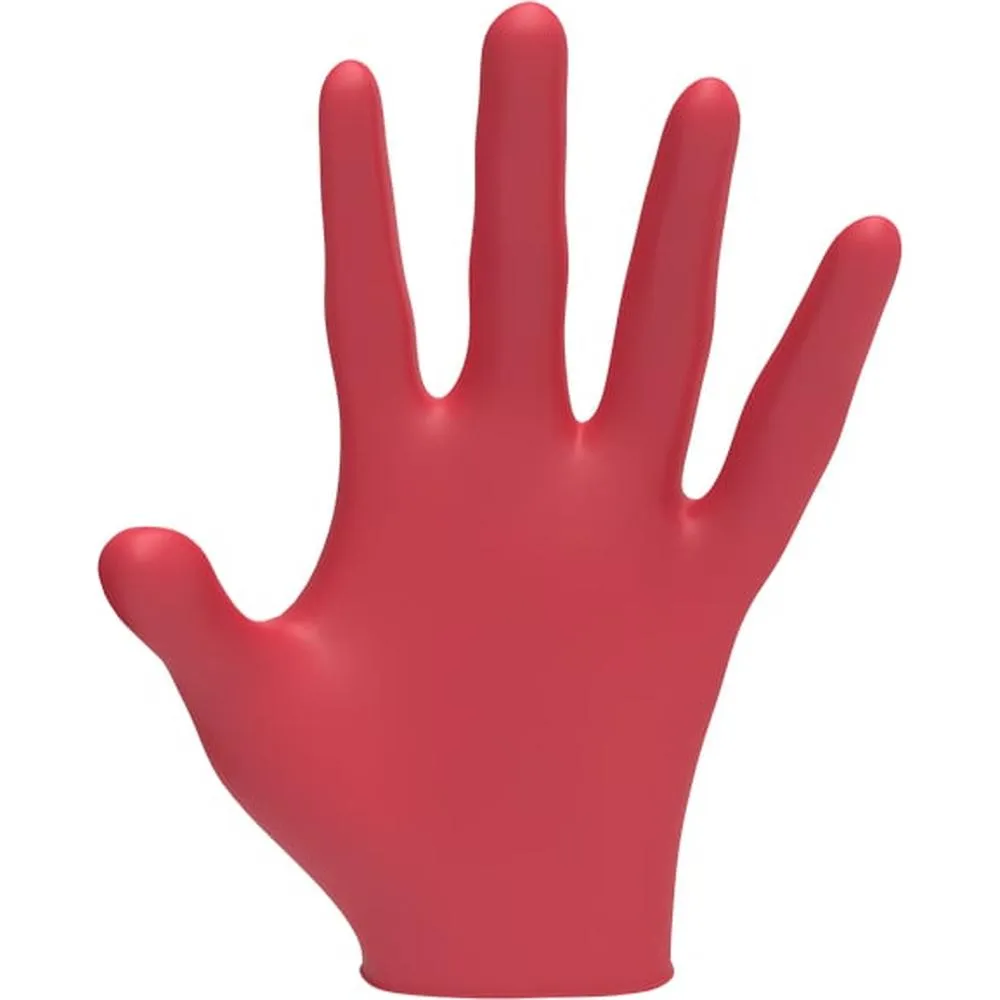 L3VEL3 Nitrile Red-ish Gloves - LARGE / 100 Pack - 3.5 mil Thickness