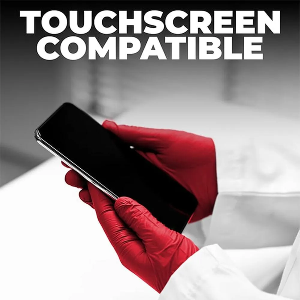 L3VEL3 Nitrile Red-ish Gloves - LARGE / 100 Pack - 3.5 mil Thickness