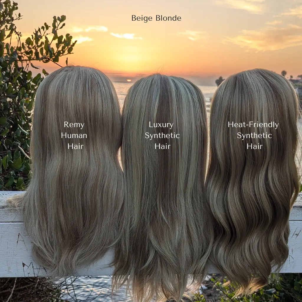 Lace Front Luxury Synthetic Wig | 14"/20" Inch Beige Blonde