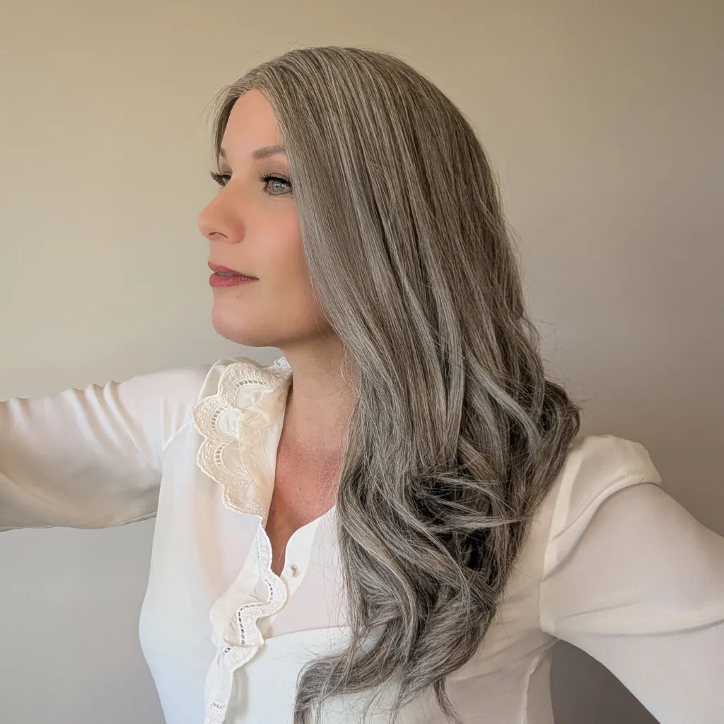 Lace Front Luxury Synthetic Wig | 14"/20" Light Grey