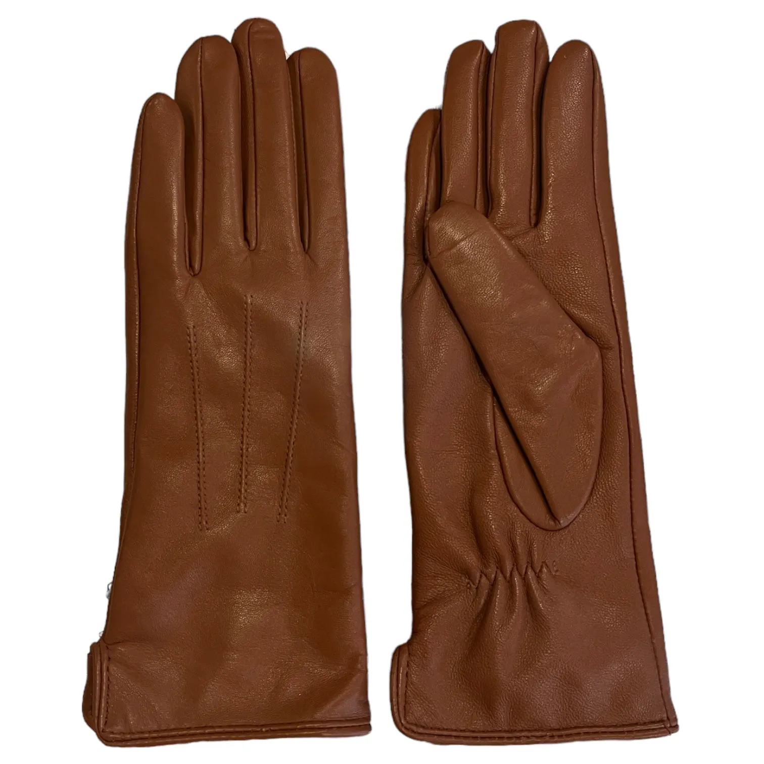 Ladies Cashmere-lined Leather Gloves in Tan