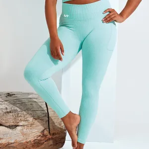 Ladies MV ribbed seamless 3D fit multi-sport leggings - Peppermint