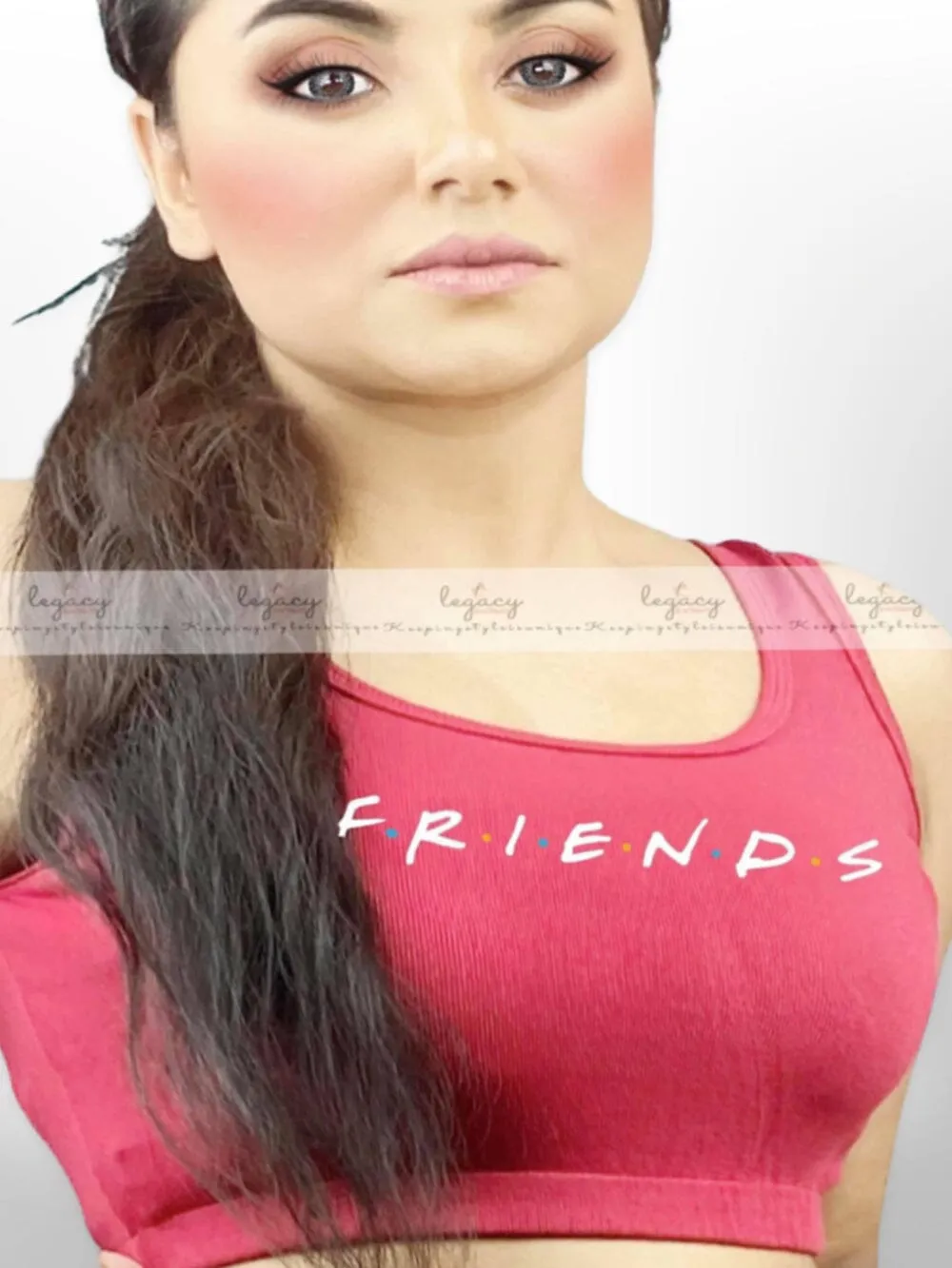 Ladies Stylish Gym Sport Bra Red