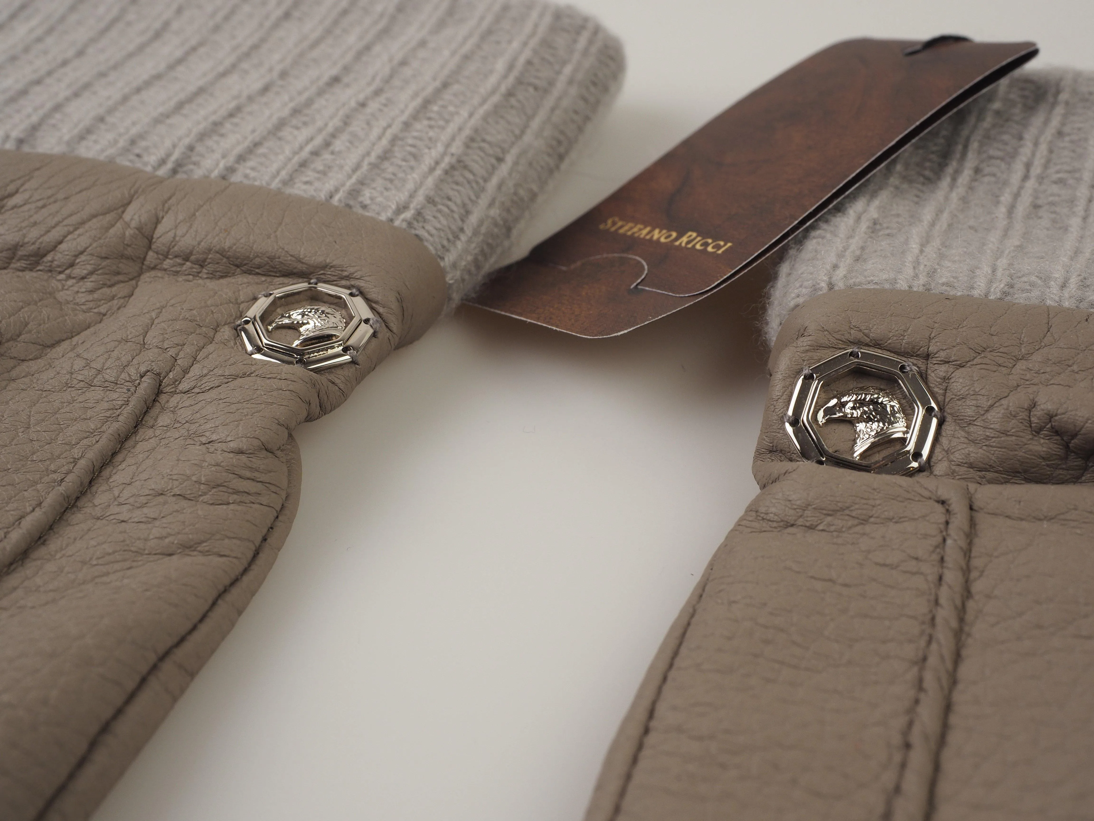 Leather gloves Cashmere lining Eagle