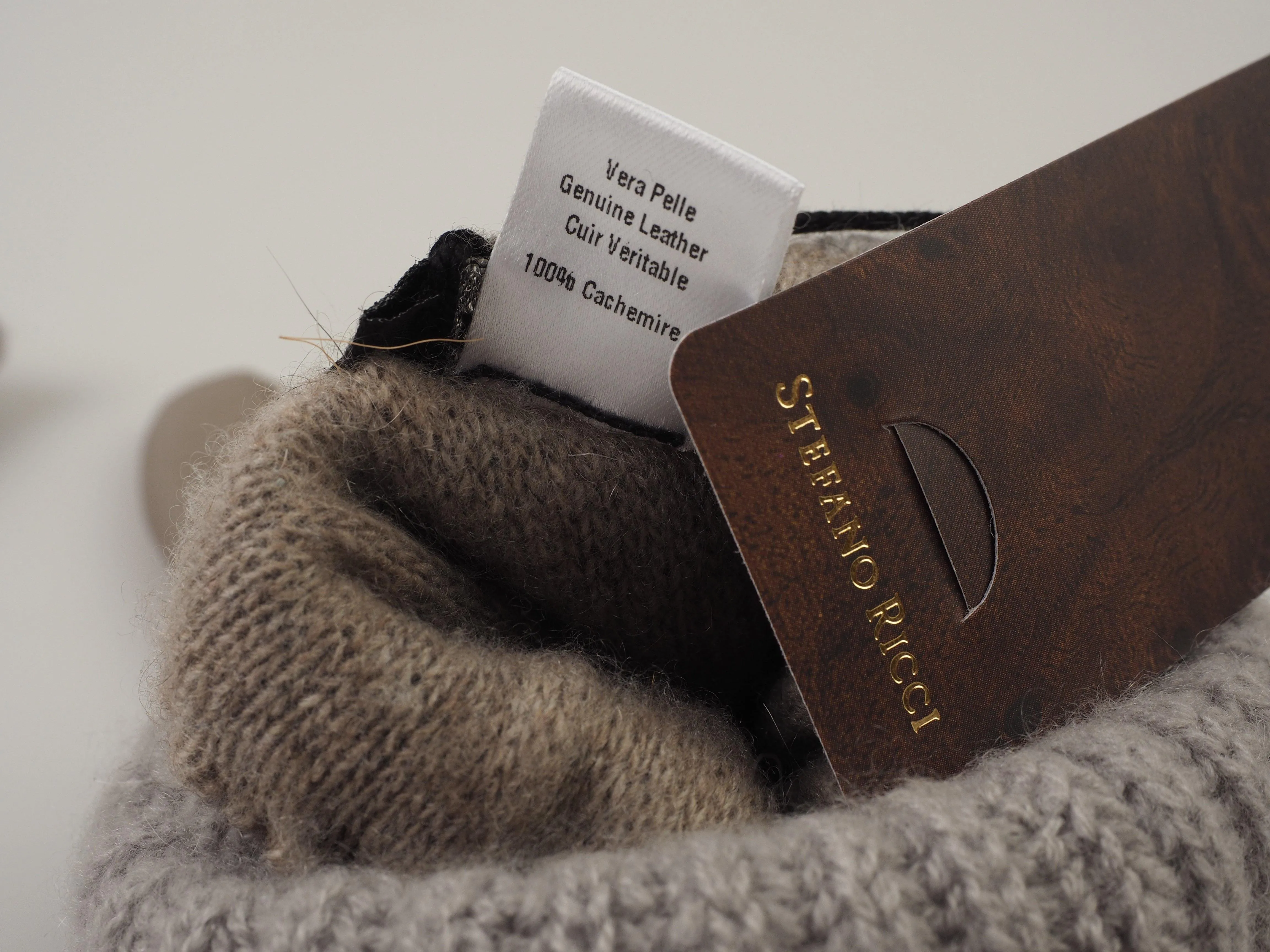 Leather gloves Cashmere lining Eagle
