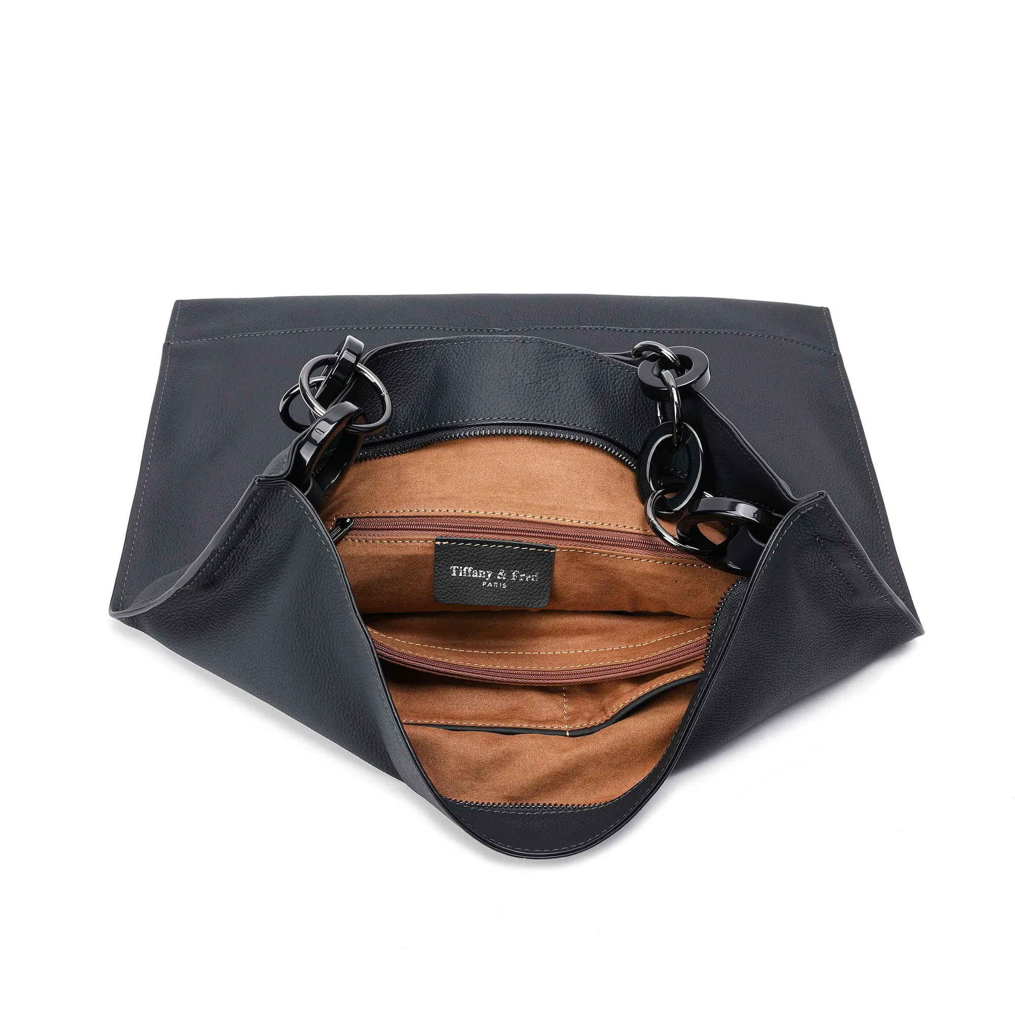 Leather Messenger Tote