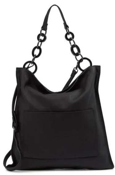 Leather Messenger Tote