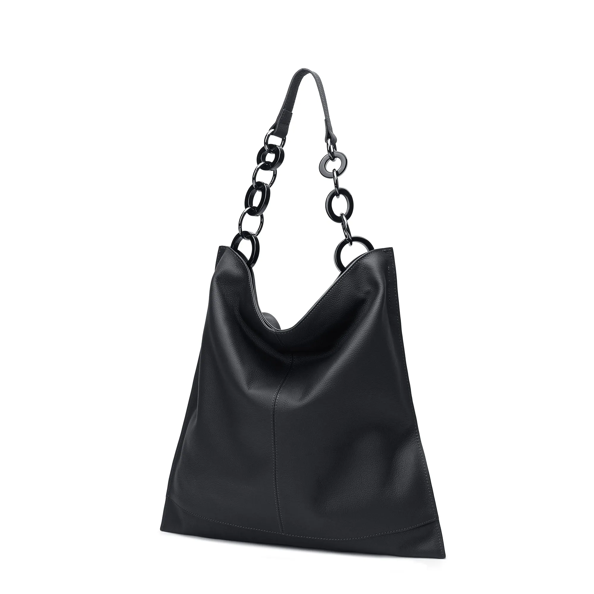 Leather Messenger Tote