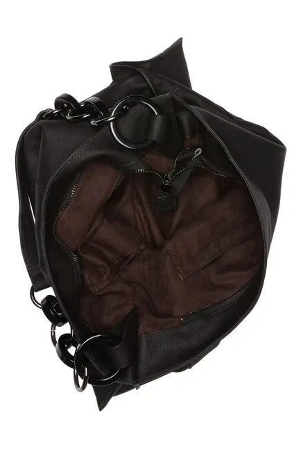 Leather Messenger Tote