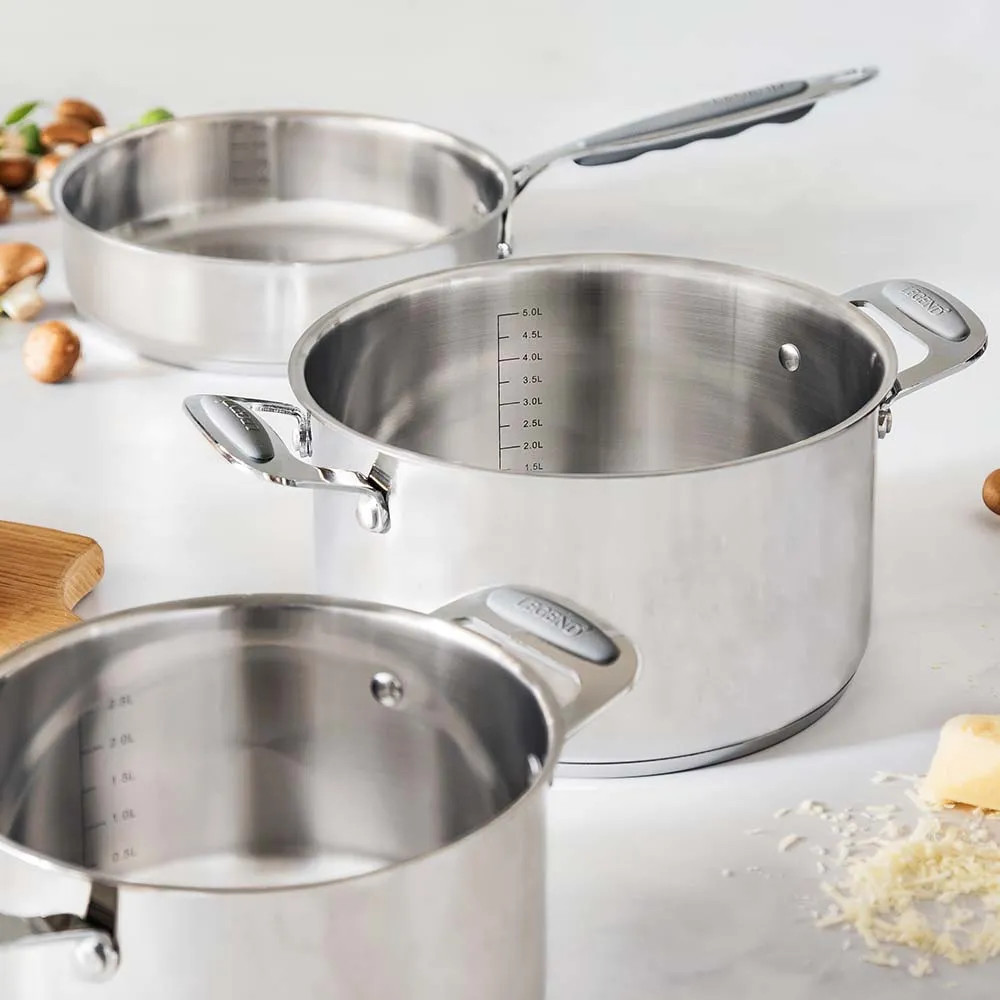Legend Classic Chef Cookware Stainless Steel 7 Piece Set
