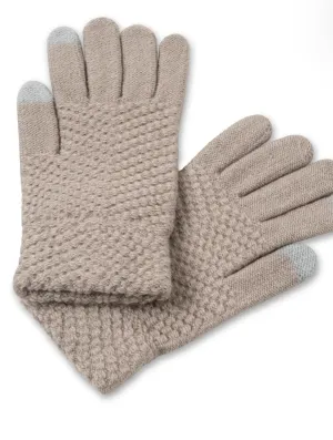 Lemon Womens Frosted Pebble Gloves Beige