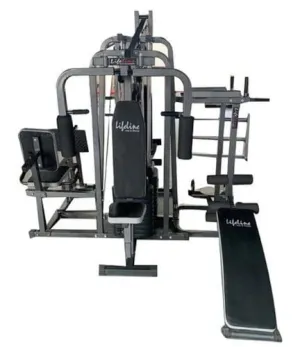 Lifeline Fitness 7 Station Multi Home Gym HG 700 with 3 Weight Stack All in One Machine for Multiple Muscle Training