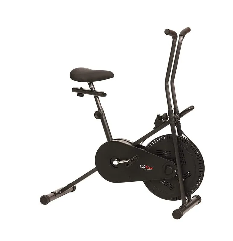 Lifeline Fitness HG-002 Home Gym Machine with 72kg Weight Stack with LE-103BS Air Bike with Back Support for Complete Home Gym Setup