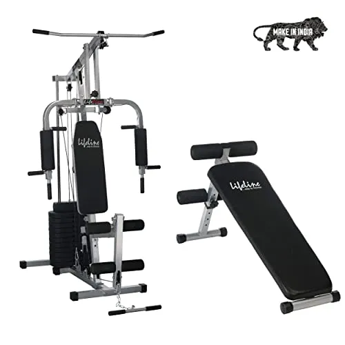 Lifeline Fitness HG-002 Multi Home Gym Full Body Workout Combo with LB-310 Abdominal/Situp Bench,