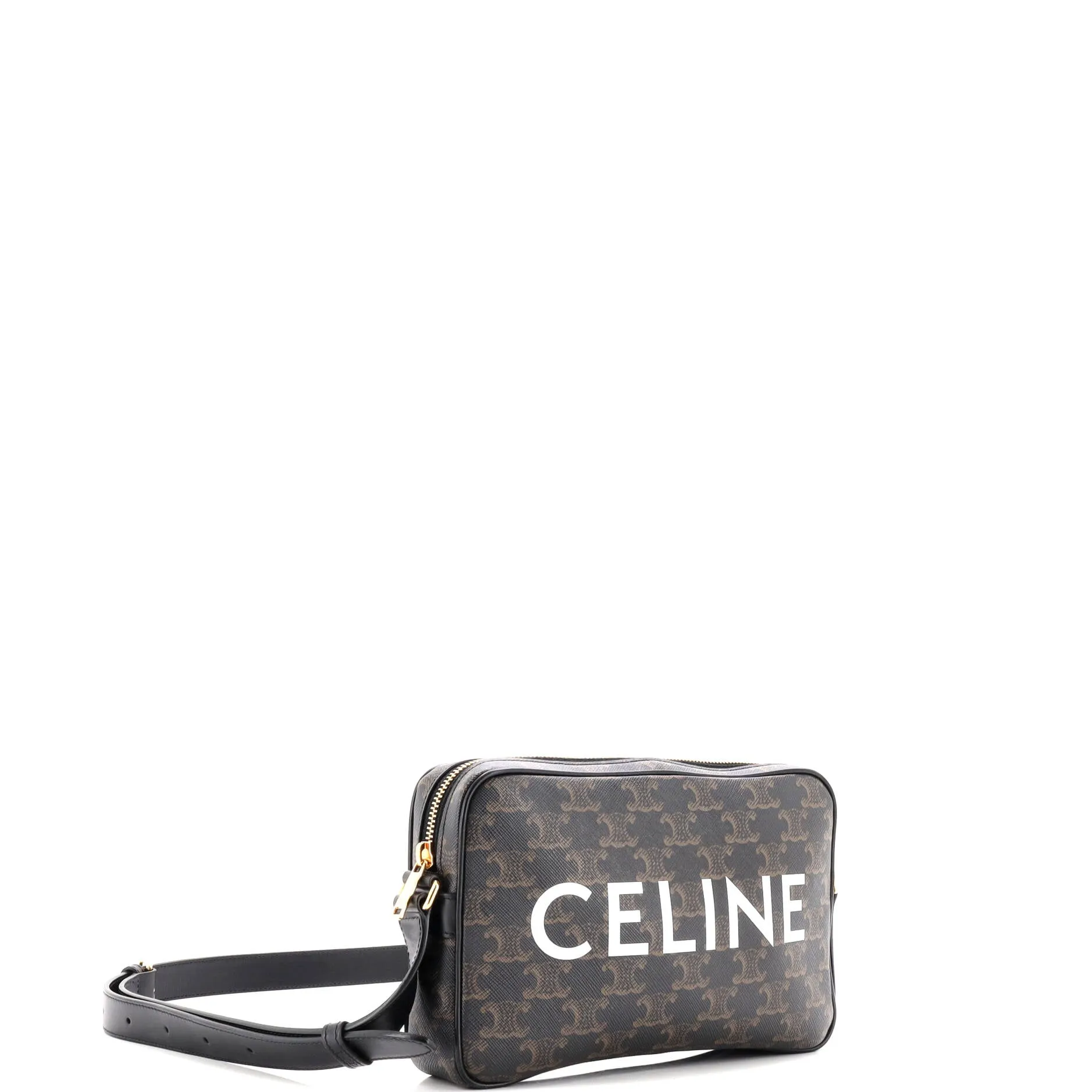Logo Messenger Bag Triomphe Coated Canvas Medium