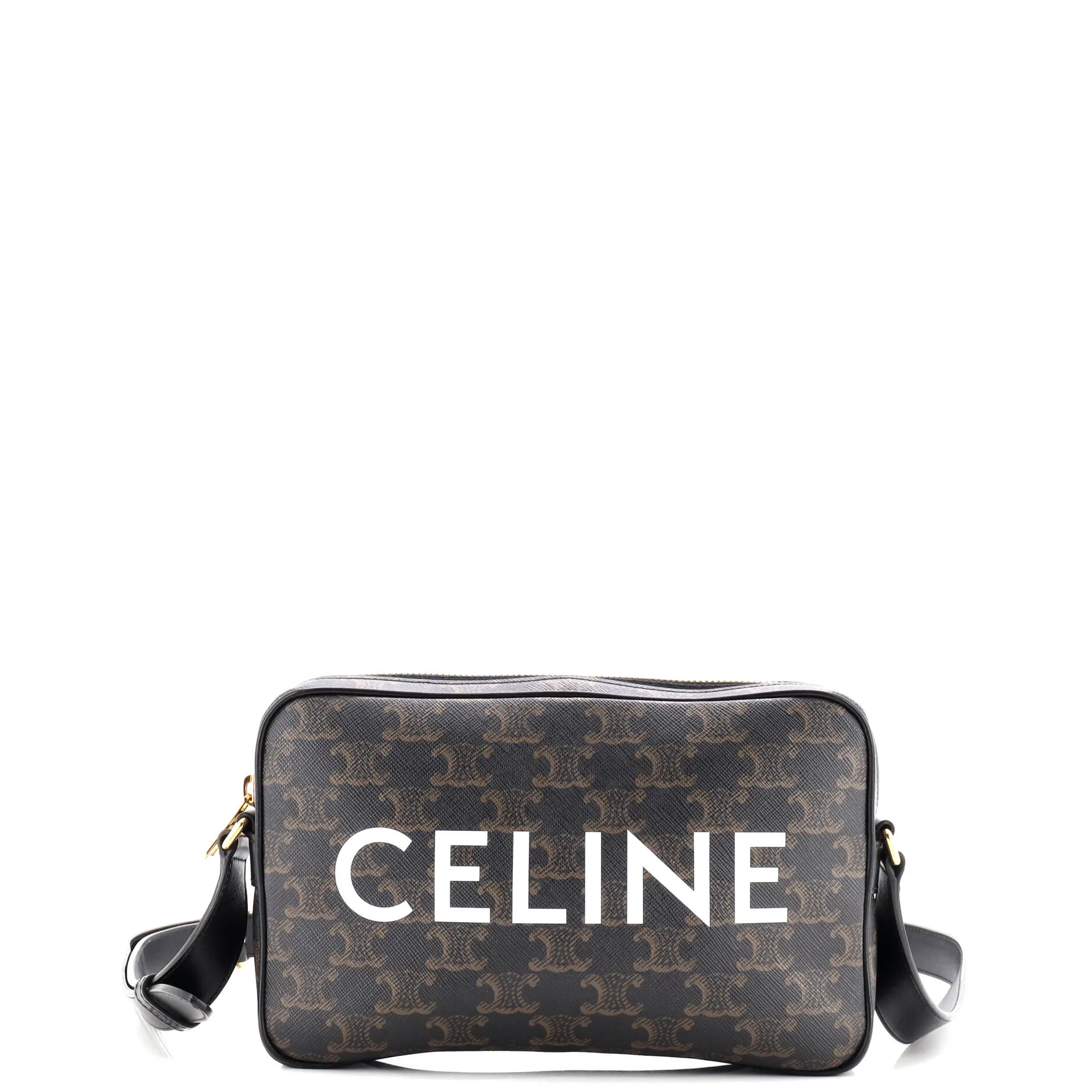 Logo Messenger Bag Triomphe Coated Canvas Medium