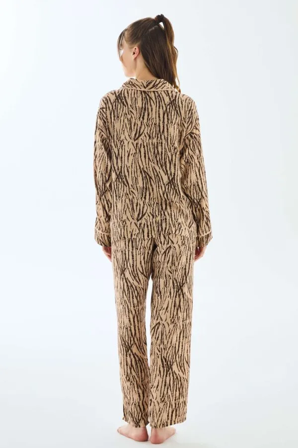 Long Sleeve Shirt and Trousers Viscose Pajama Set