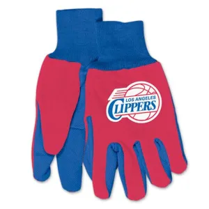 Los Angeles Clippers Gloves Two Tone Style Adult Size - Special Order