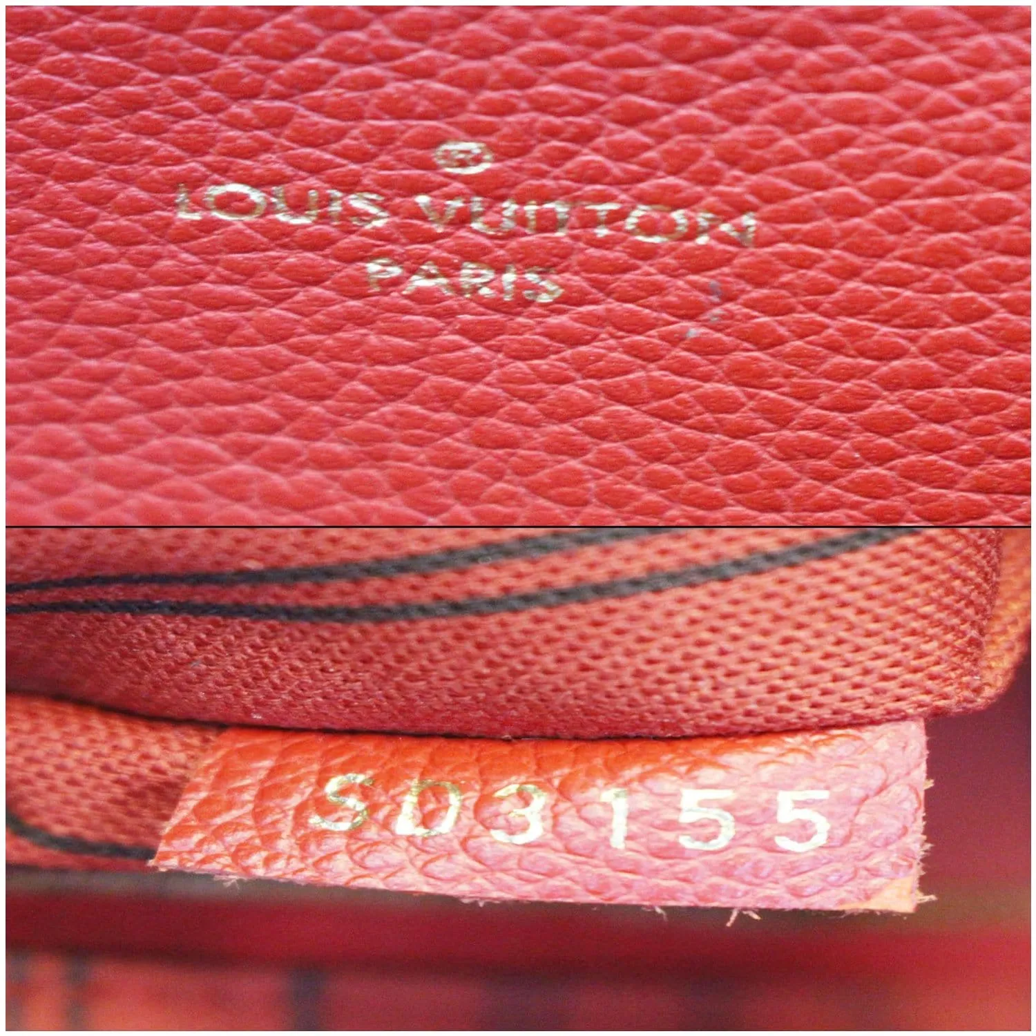 LOUIS VUITTON Bagatelle Monogram Empreinte Leather Shoulder Bag Orange