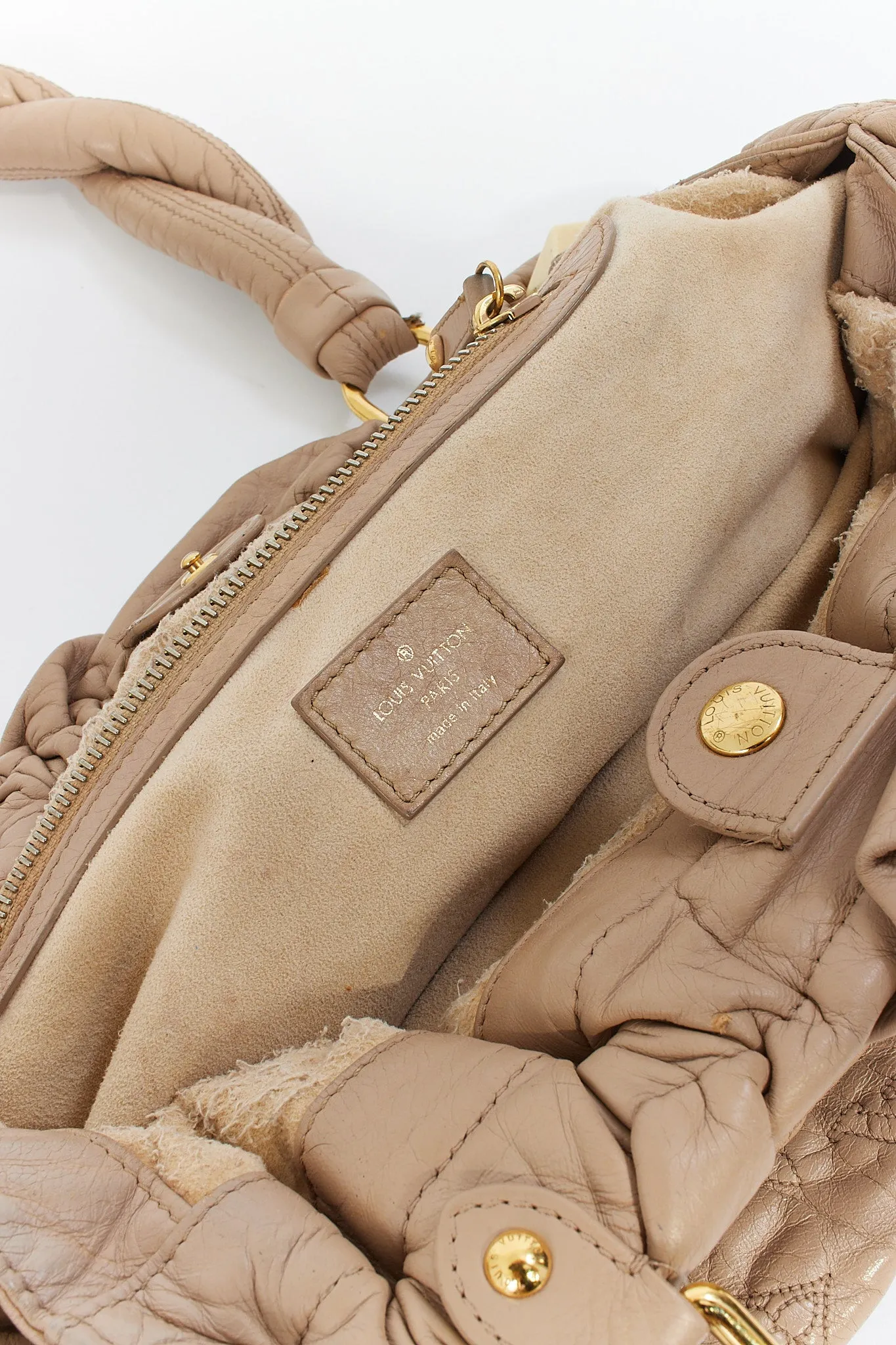 Louis Vuitton Beige Leather Olympe Stratus PM Shoulder Bag