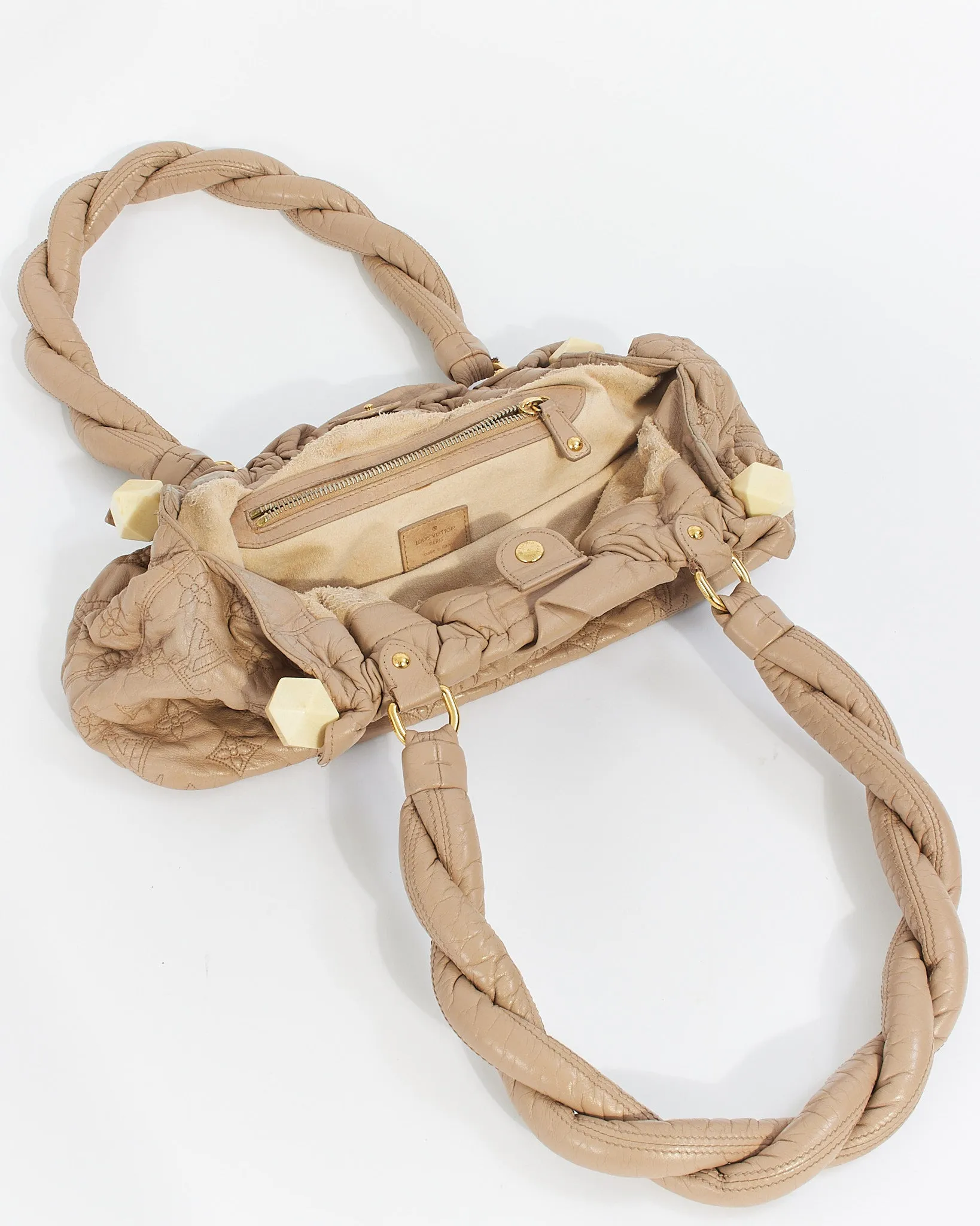 Louis Vuitton Beige Leather Olympe Stratus PM Shoulder Bag