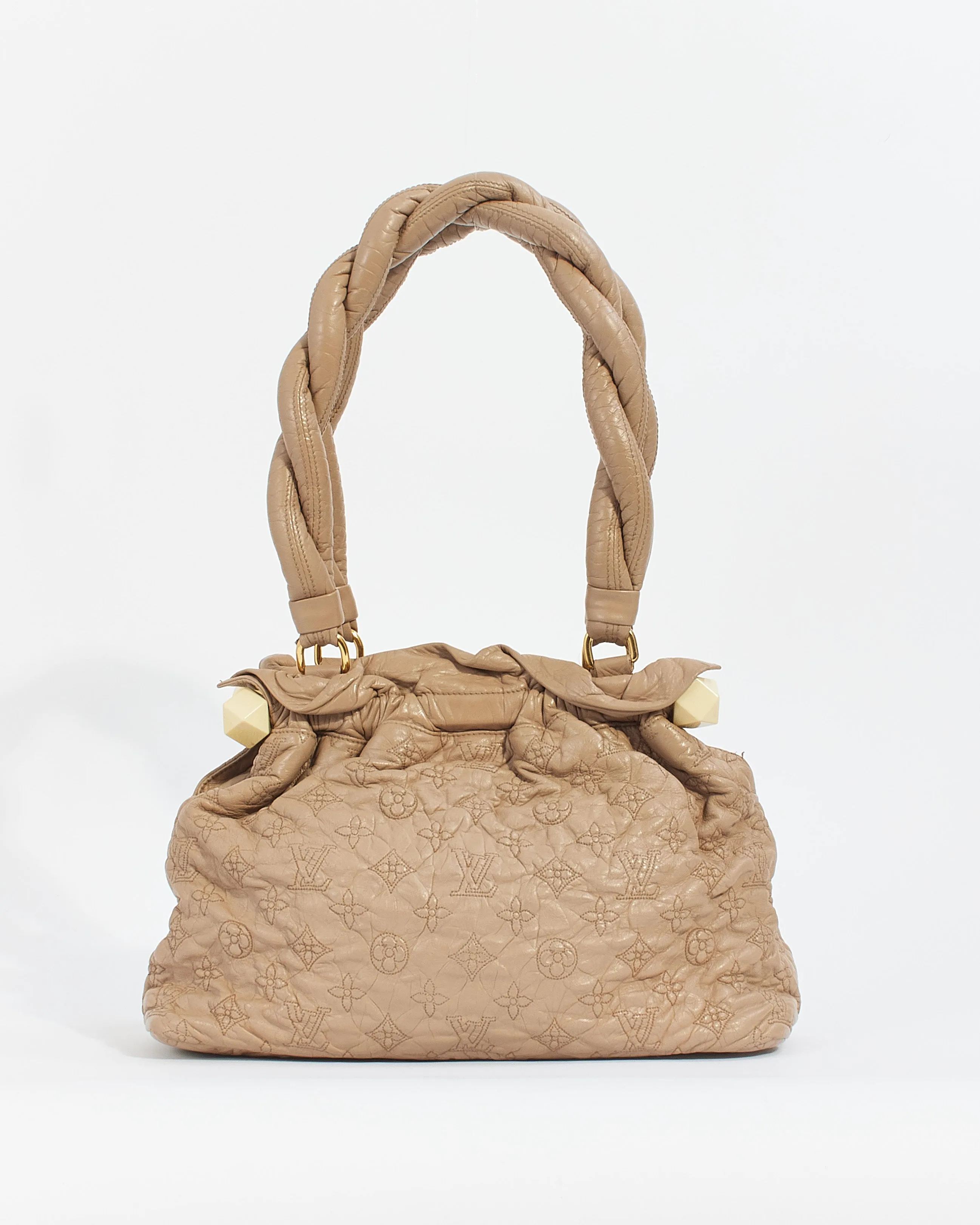 Louis Vuitton Beige Leather Olympe Stratus PM Shoulder Bag