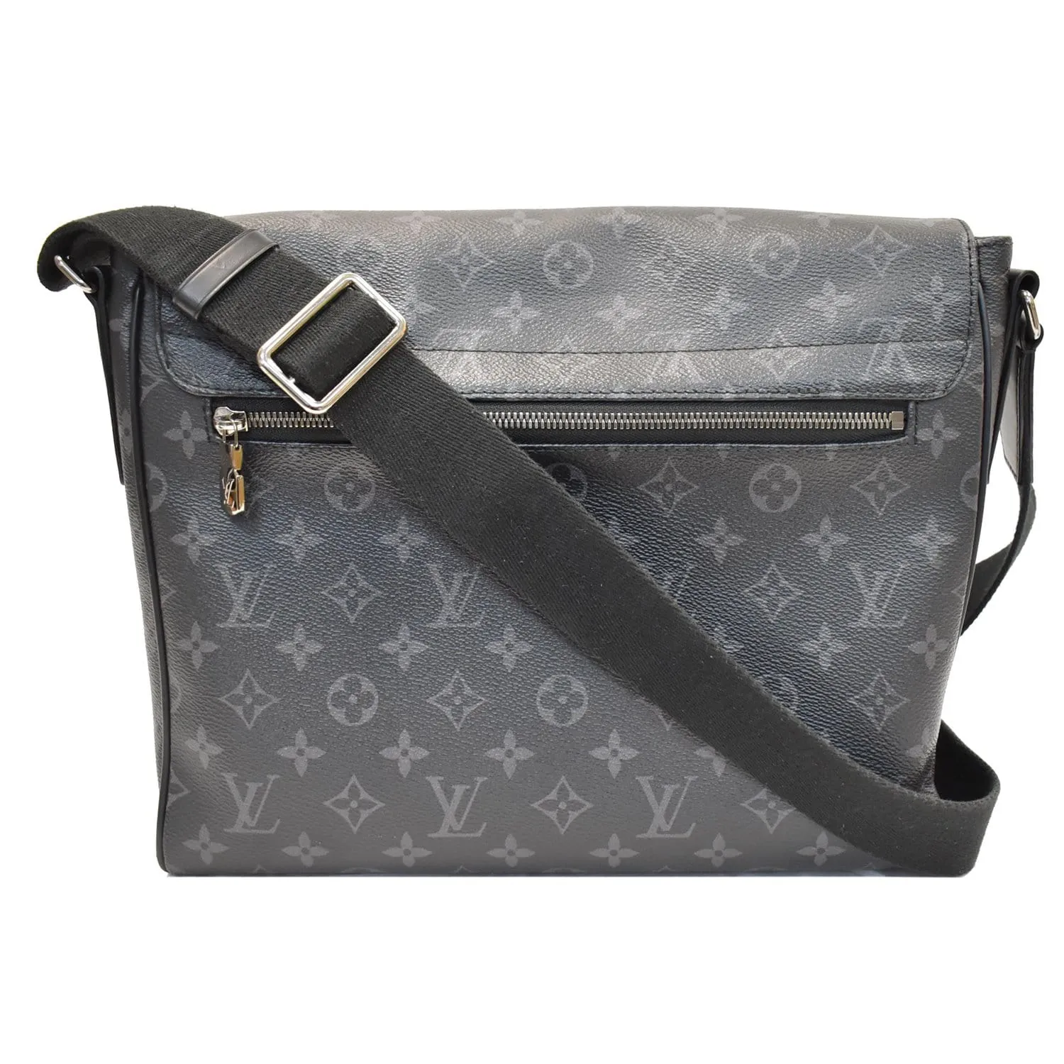 LOUIS VUITTON District MM Monogram Eclipse Messenger Bag Black