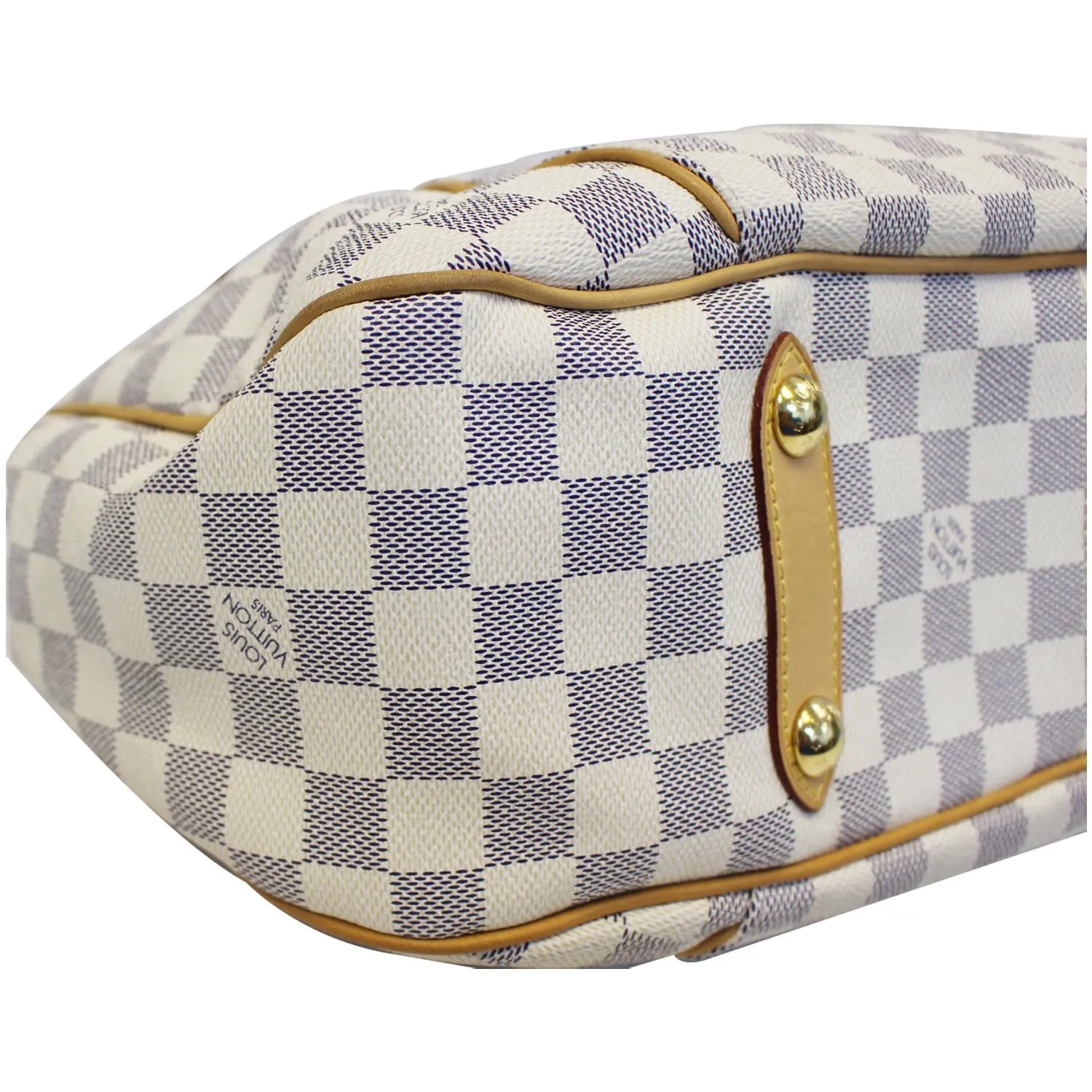 LOUIS VUITTON Galliera PM Damier Azur Shoulder Bag White