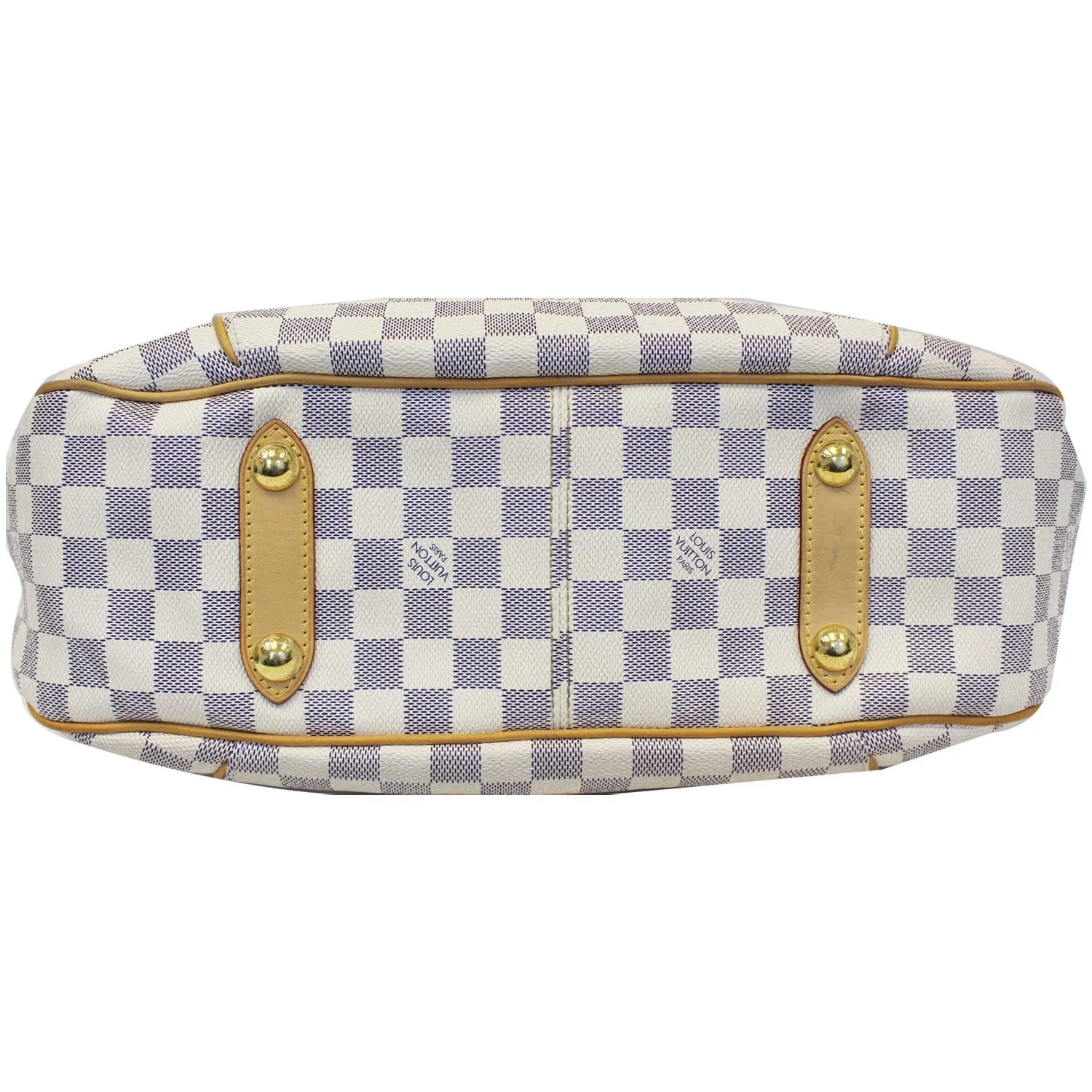 LOUIS VUITTON Galliera PM Damier Azur Shoulder Bag White