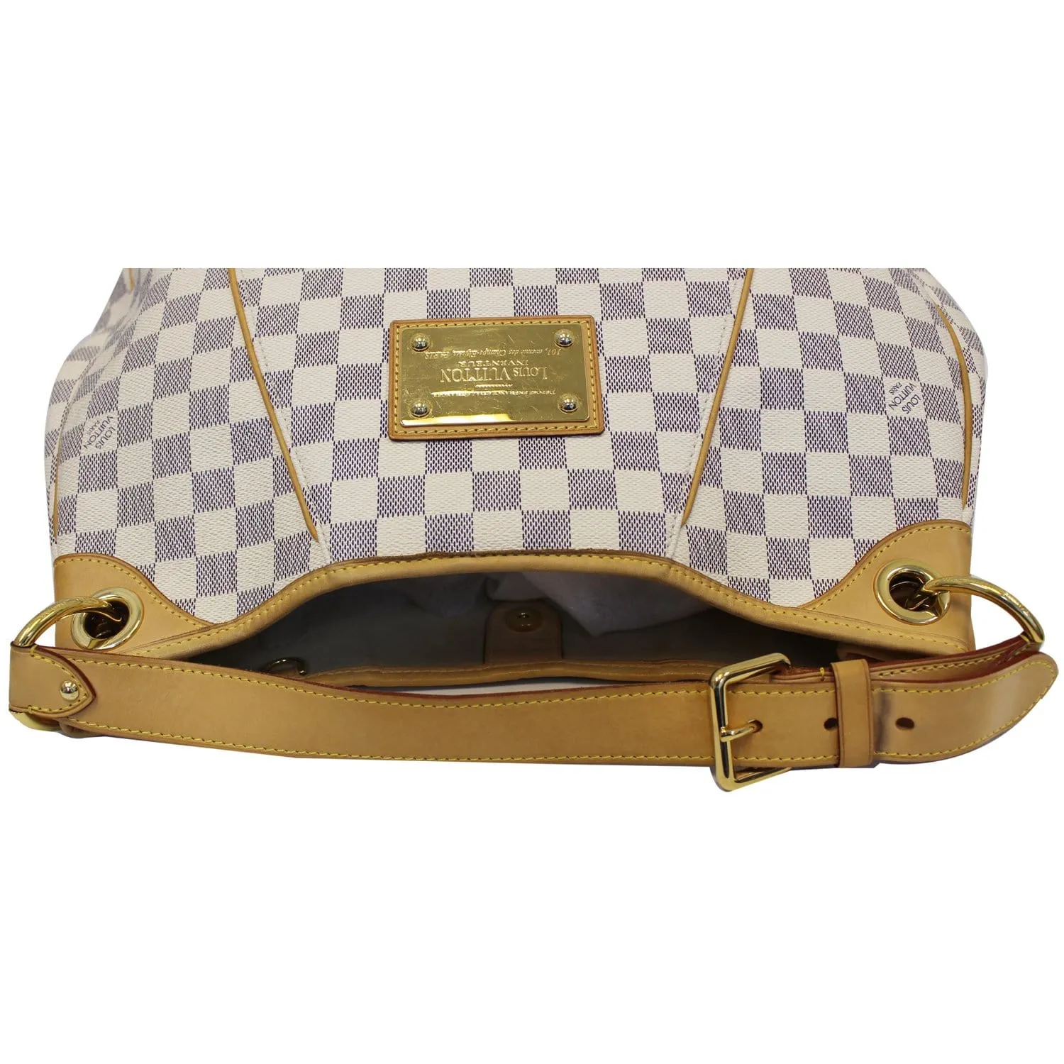 LOUIS VUITTON Galliera PM Damier Azur Shoulder Bag White