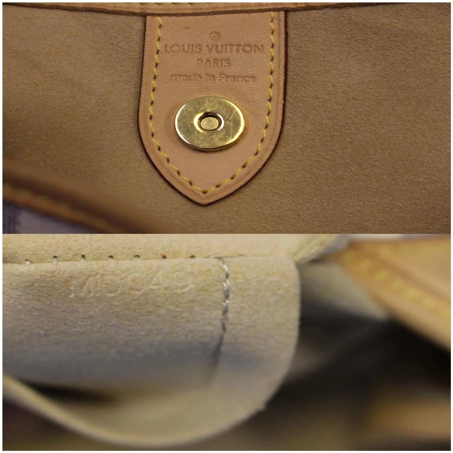 LOUIS VUITTON Galliera PM Damier Azur Shoulder Bag White