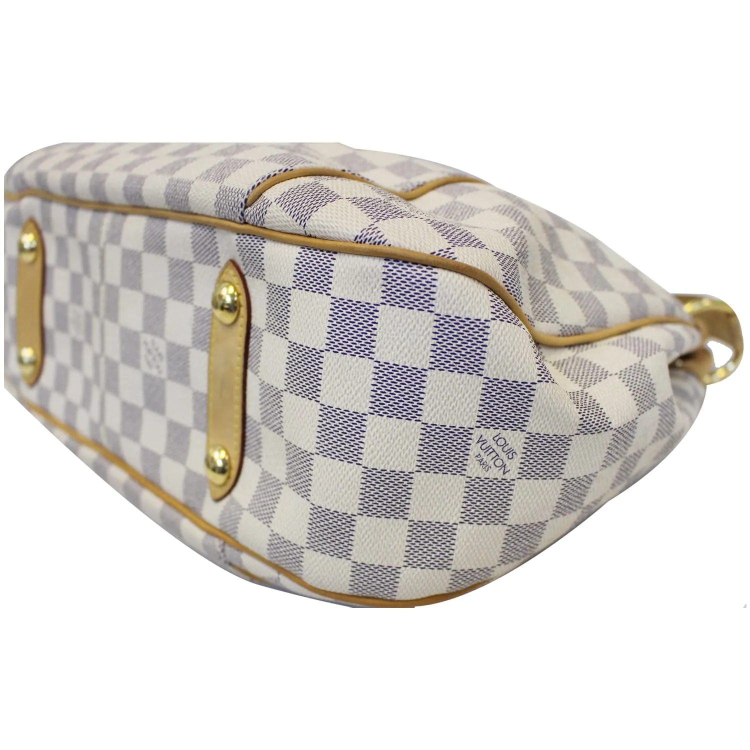 LOUIS VUITTON Galliera PM Damier Azur Shoulder Bag White